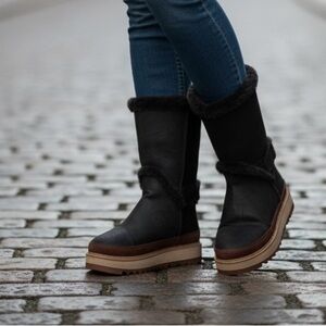 Tom’s Classic Shearling-Trim Winter Boots - Black/Brown